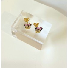 Παιδικά Σκουλαρίκια Χρυσά 9Κ - Minnie Mouse (KID210)